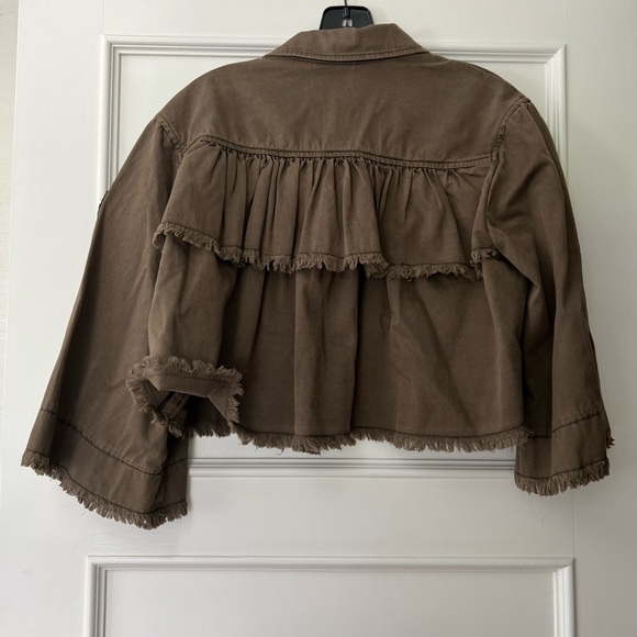 Cinq a Sept Green Cropped Jacket - Picture 7 of 7